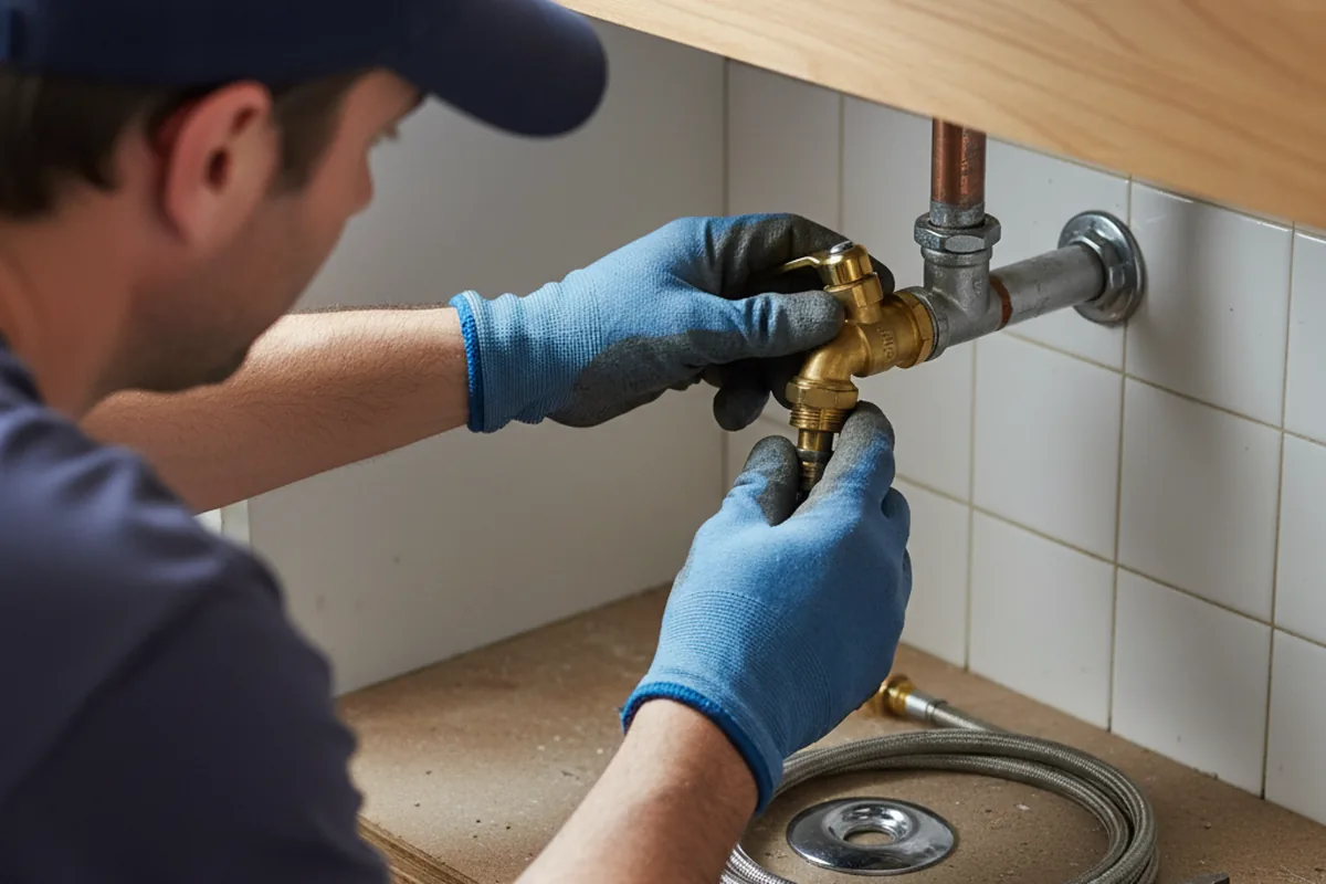 Shutoff valve and fitting work during Well Pump Repair in Baltimore